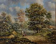 Barend Cornelis Koekkoek Walk in the woods
